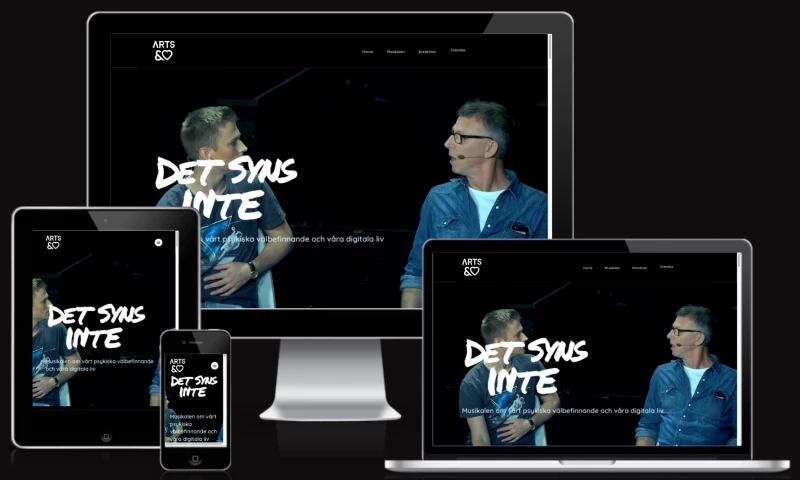 WHA - Det Syns Inte: Non-Profit landing page