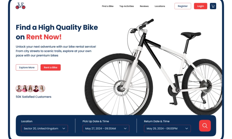Booking Portal for an Online Bike Rental Business