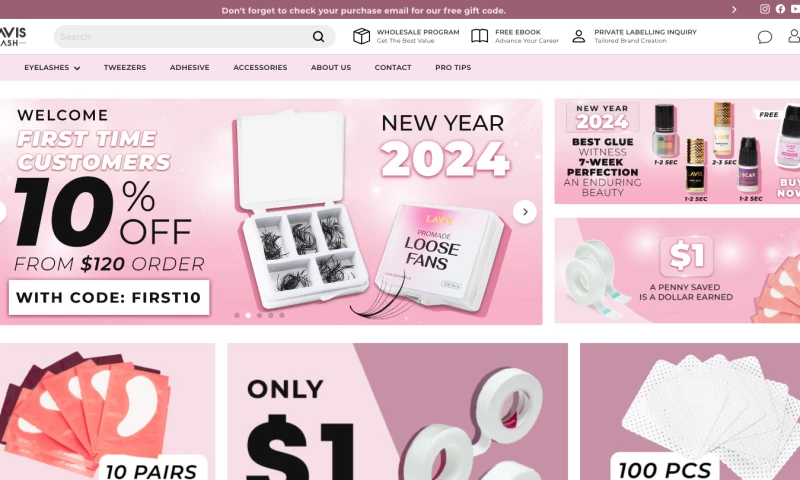 One Pixel Media - Shopify Development for Eyelash Extension Supplies