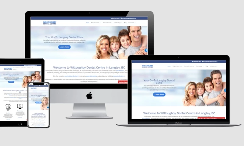 WebyLogix® - Website for Willoughby Dental Centre in Langley, Canada