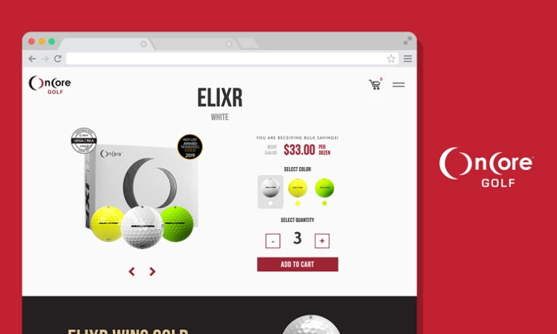 Enrich Marketing - OnCore Golf Ecommerce Website