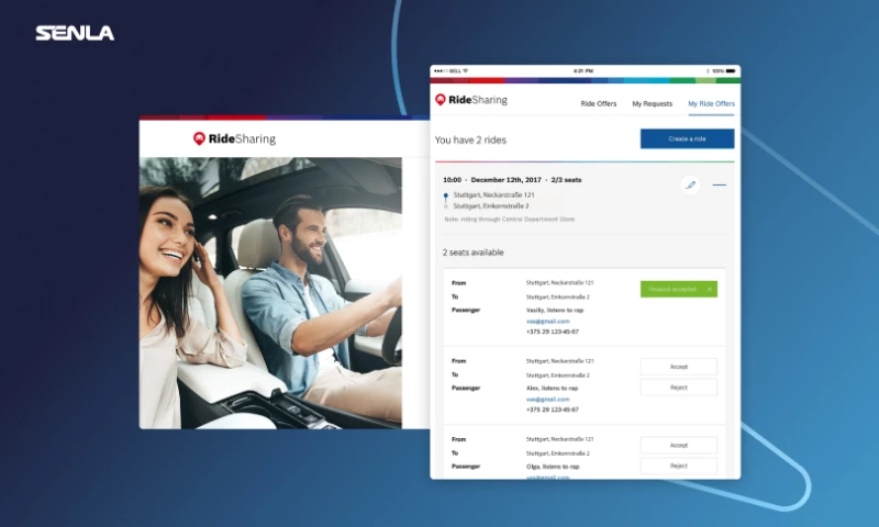 SENLA - Ride sharing system