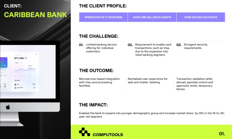 Modernizing an online banking app for a leading Caribbean regional bank