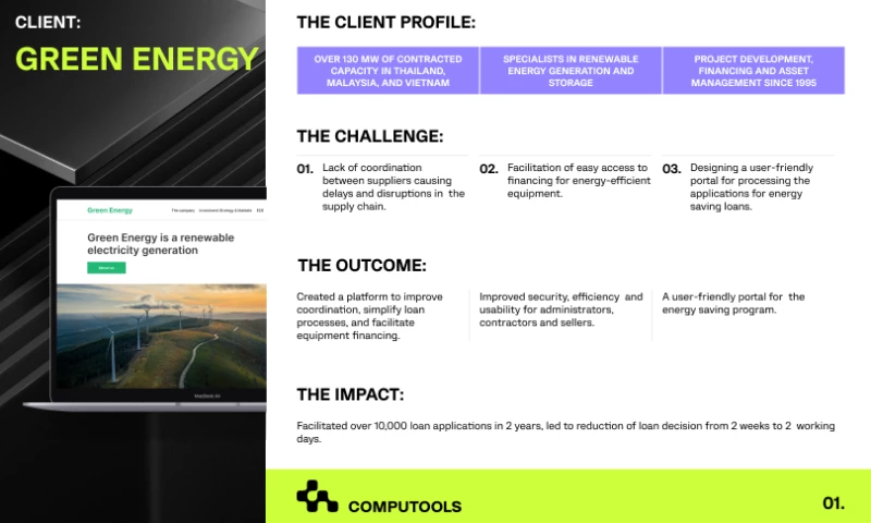 Computools - A distinguished platform specialising in renewable energy generation and storage investments