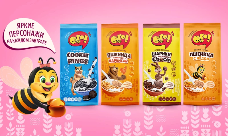 New line of kids breakfast cereal for the brand OGO!