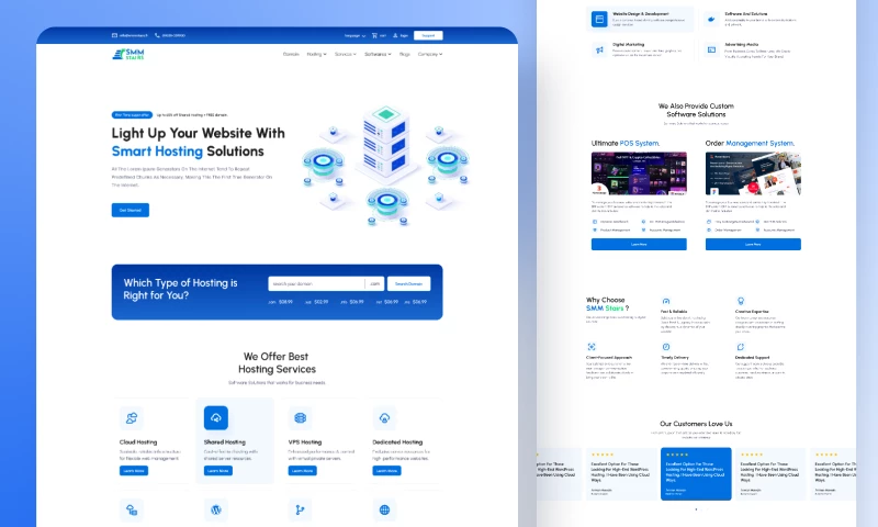 Web Hosting Agency Website UI Design
