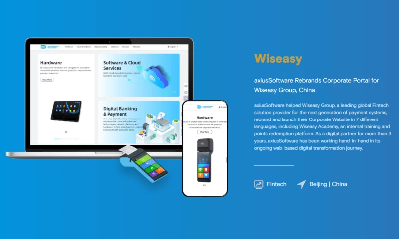 Multilingual Portal developed for leading Fintech company - Wiseasy Group