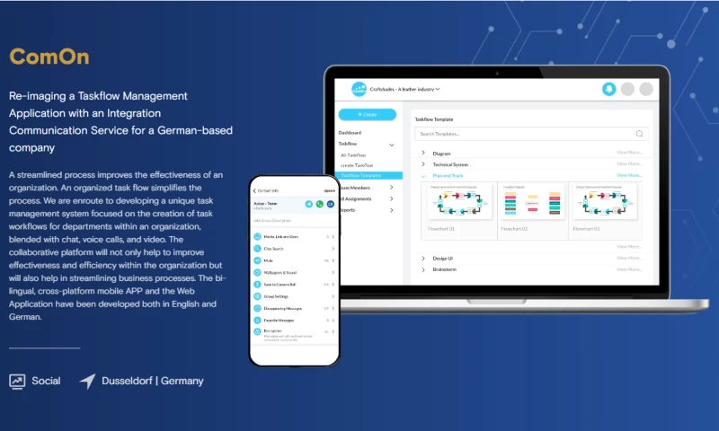 Re-imaging a Taskflow Management Application with an Integration Communication Service for a German-based company