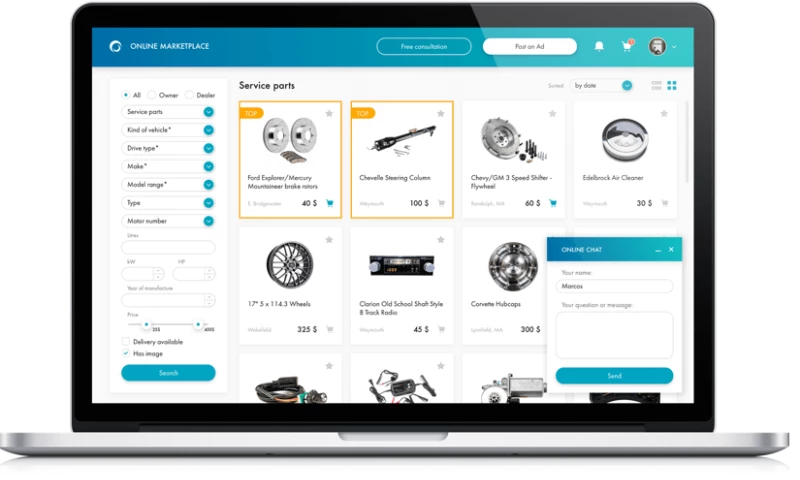 XB Software - Online Marketplace for Cars and Spare Parts Selling