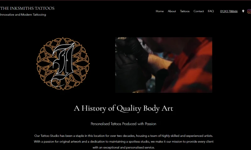 Just Realistic Marketing - The Inksmiths Tattoos Website Redesign & Local SEO