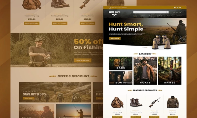 Ecommerce Website for Hunting Market Products