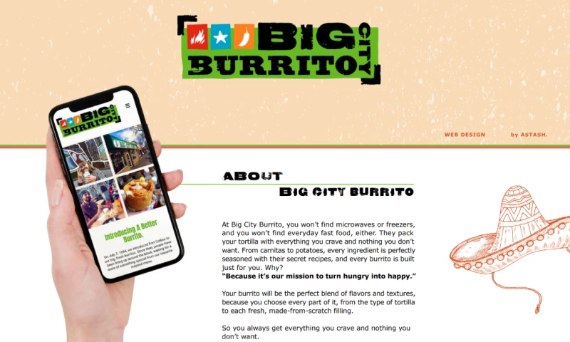aStash Web Design & Marketing - Big City Burrito