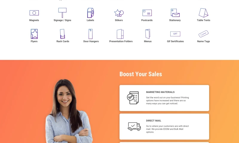 ReVerb - A printing company website design examples