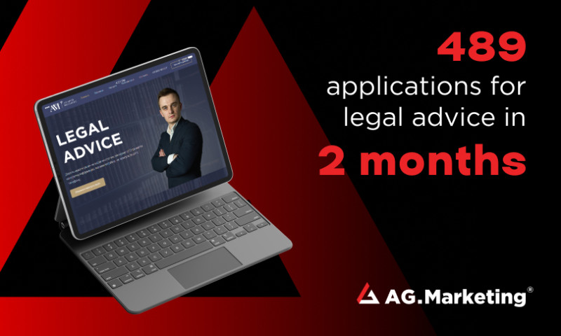 AG Marketing - 489 applications for Legal Advice in 2 months
