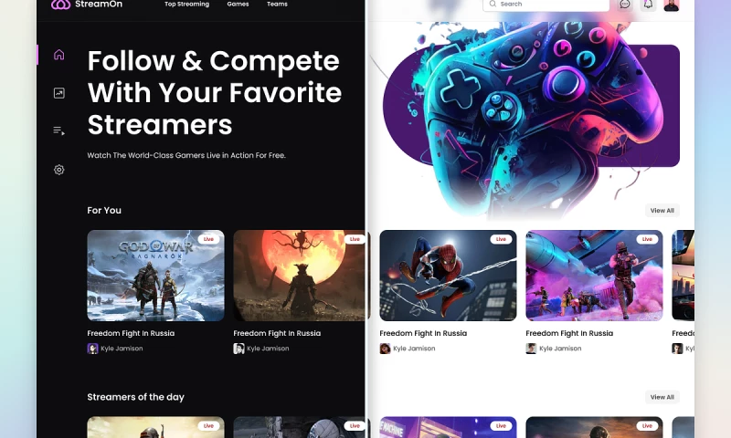 Octet Design Studio - Video Game Streaming Website