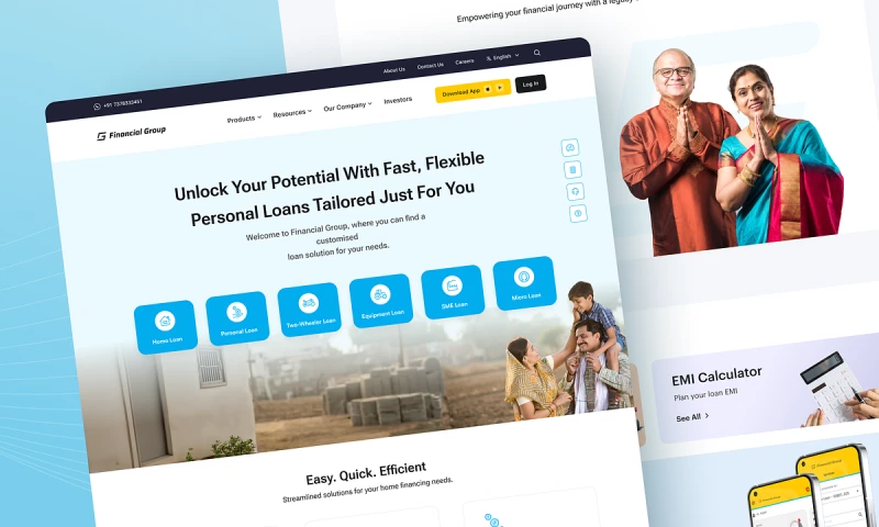 Octet Design Studio - Financial Platform Home Page
