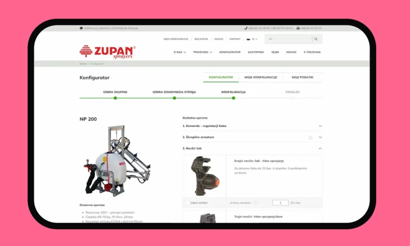 SiWeb - Zupan configurator