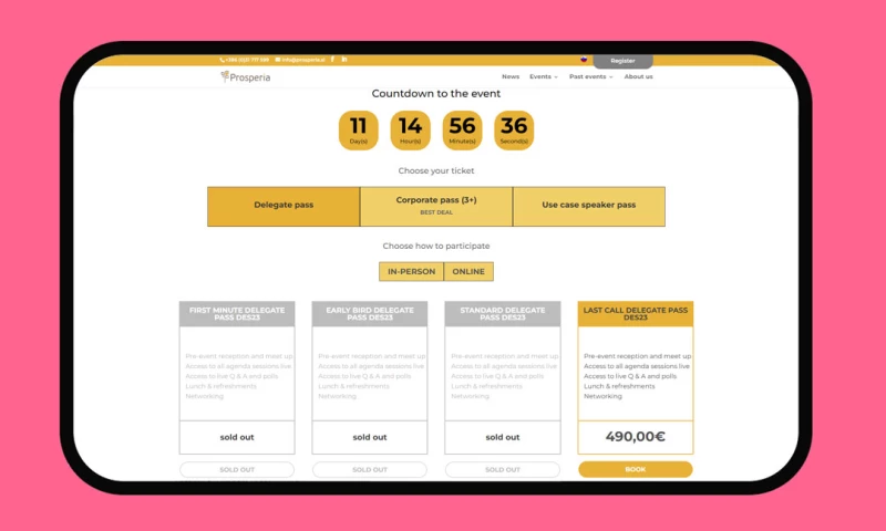 SiWeb - Event ordering system