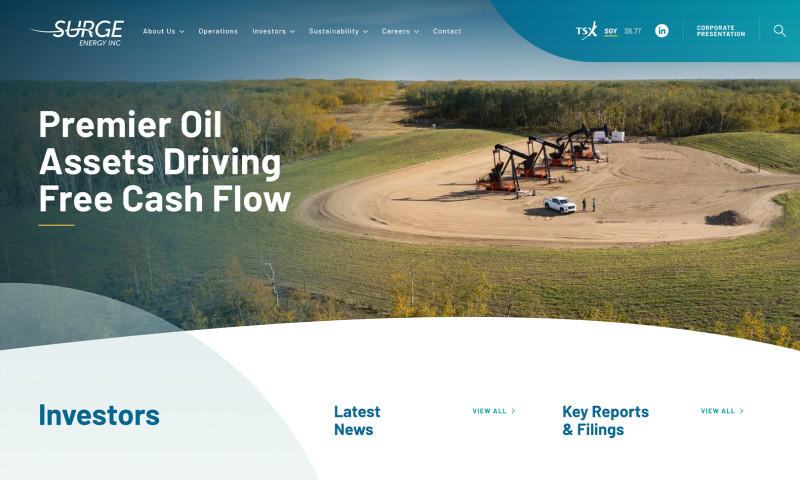 True Market - Surge Energy Website