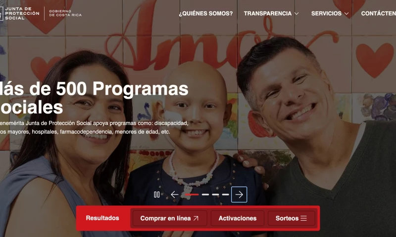 Costa Rican National Lottery Website