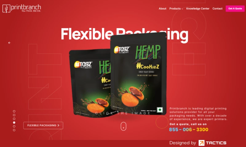 Tactics - Intuitive Interactive Inspirational Website Design for Printbranch