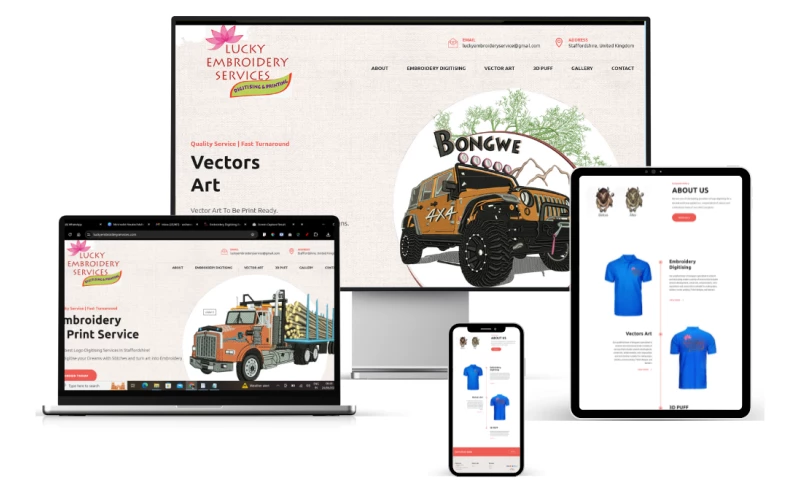 Mumbai Web Design - Lucky Embroidery Services' Digital Presence