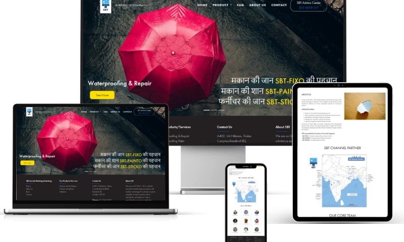 Mumbai Web Design - Construction Solutions with SBT Admixture