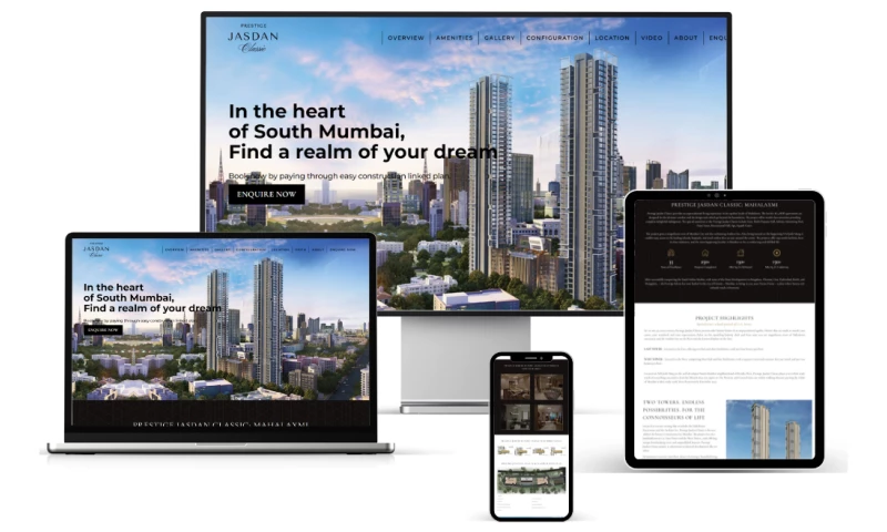 Mumbai Web Design - Elevating Luxury Living with Prestige Jasdan