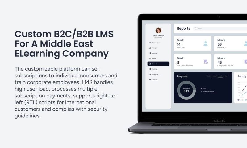 Aristek Systems - Custom B2C/ B2B LMS for a Middle East eLearning Company