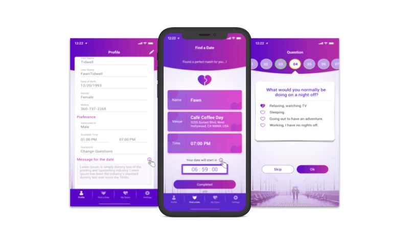 Biz 4Solutions - Clicked - 'Blind Dating' App for Users to Find a Perfect Partner with a Matching Personality