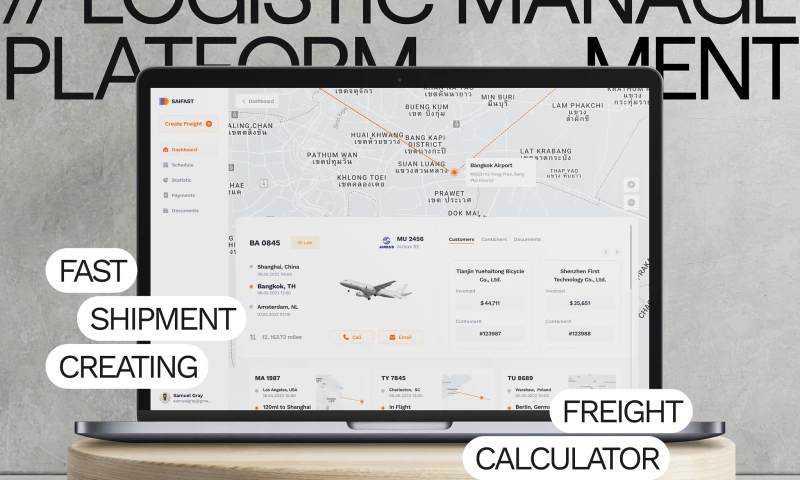 Saifast - Web Design for Logistic Management Platform