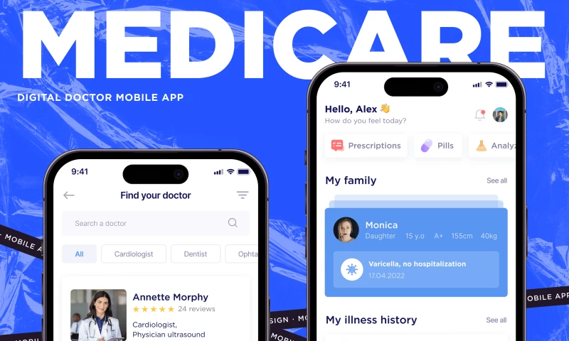 MediCare - Digital Doctor Mobile App UI UX Design