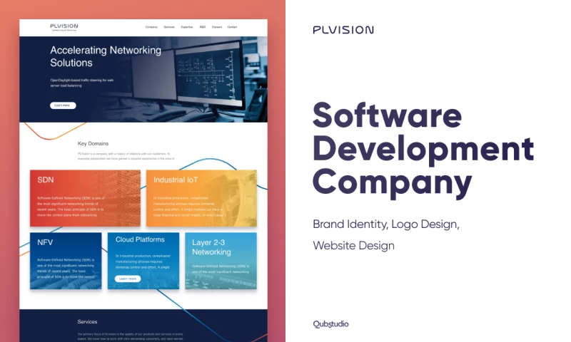 Qubstudio - IT Company Website reDesignPLVISION