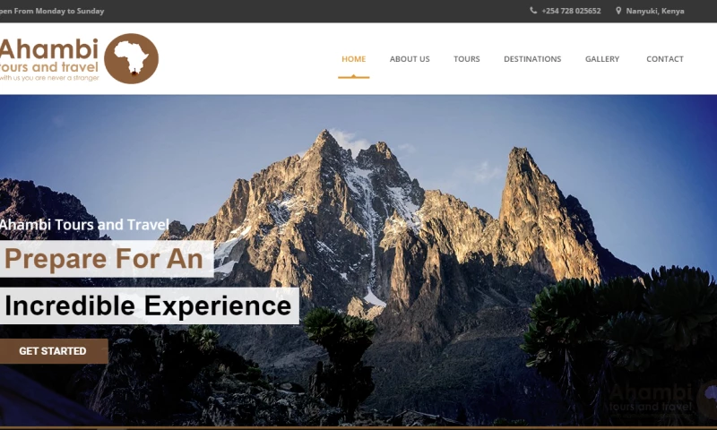 Codesmith Systems Limited - Ahambi Tours & Travel Website