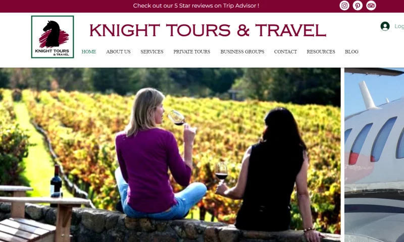 iTester Web Designs - KNIGHT TOURS & TRAVEL, CA