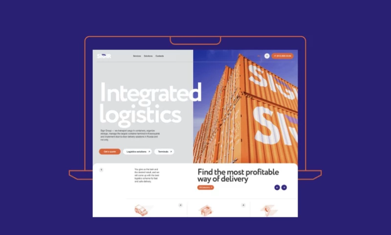 DVIGA - Multiple page website for a large logistics company.
