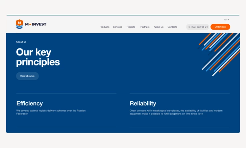 DVIGA - Supplier of metal products website