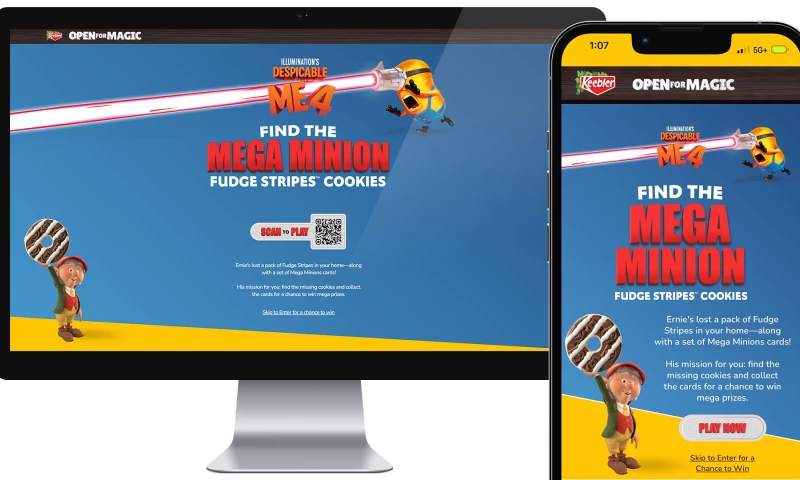 Keeblers Minion Augmented Reality Fudge Stripe Cookie Quest