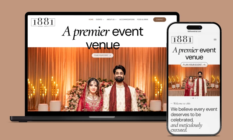 1881 Event Venue Web Design