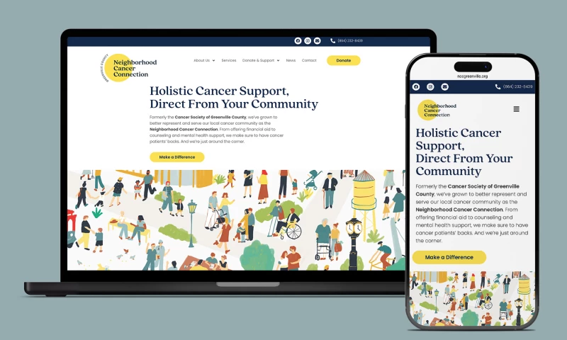 Neighborhood Cancer Connection Web Design