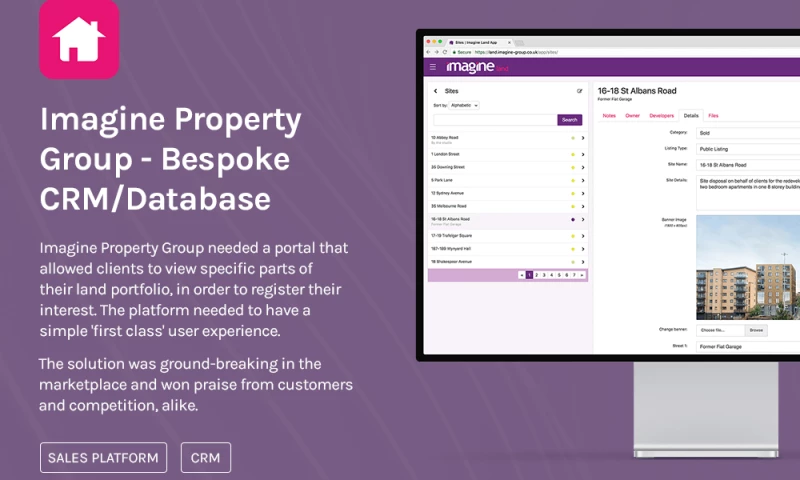 Imagine Property Group - Bespoke CRM/Database