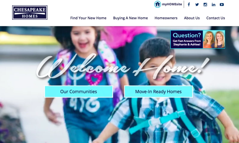 Easton Advertising, Inc. - Chesapeake Homes Website