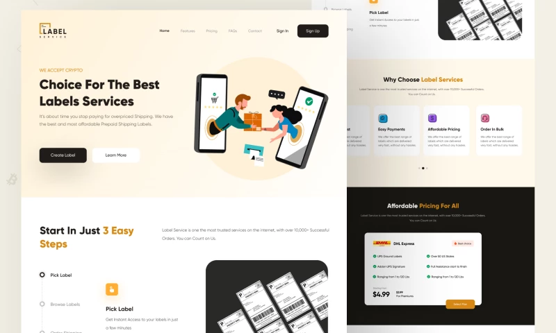 UIUX STUDIO - Label-Service website design