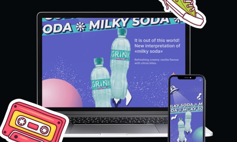 DVIGA - Promotional website for a new fizzy drink flavor