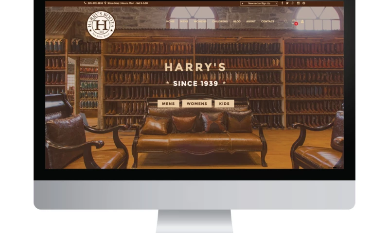 Living Proof Creative - Harry's Boots Website and Digital Marketing