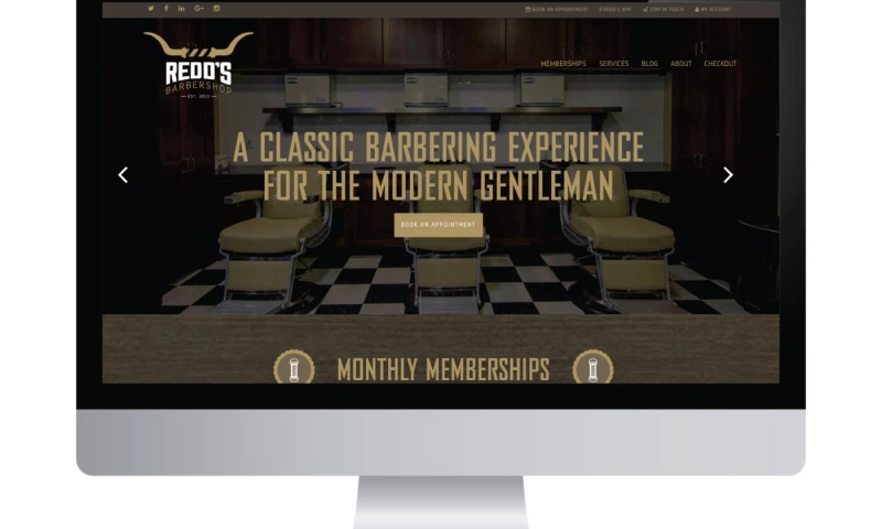 Living Proof Creative - Redd's Barbershop Website with Memberships