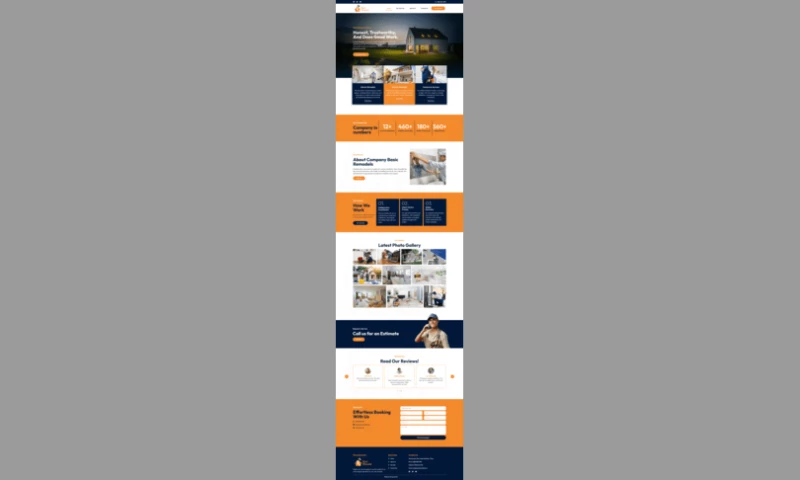 Offlink Digital - Basic Remodels - A custom WordPress remodeling services website