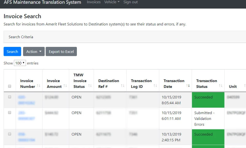 Amerit Fleet Solutions MTS