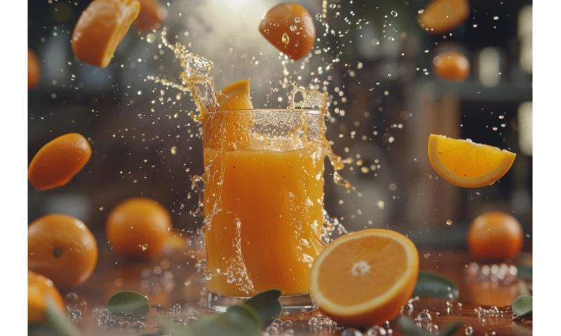 Fresh Splash of Citrus: Capturing the Essence of Orange Juice in Motion with 2D Animation