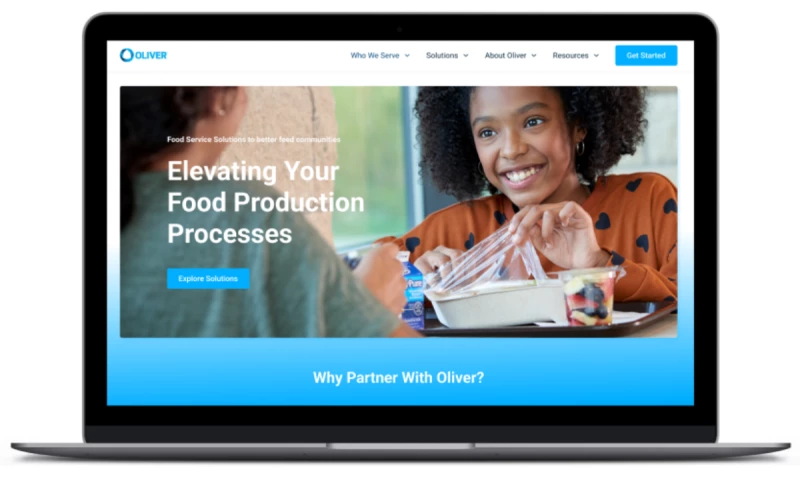 SPARK Business Works - Oliver Packaging and Equipment: Transformative Website Redesign